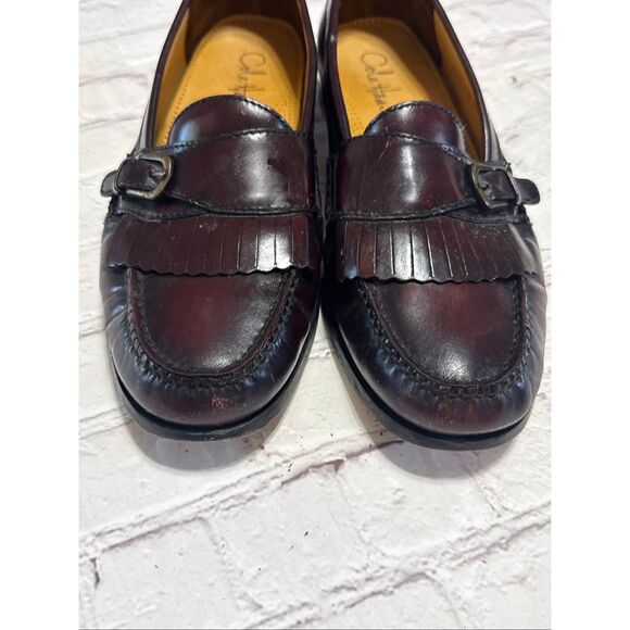 Cole Haan Men\'s 11.5 Kiltie Buckle Front Leather Loafers Burgundy Brown Classic main image 16